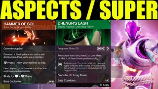 How to unlock destiny 2 prismatic subclass aspects amp fragments Hunter titan warlock Final Shape [upl. by Dijam483]