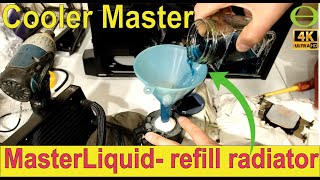 How to disassemble and refill a liquid CPU cooler and reassemble  Cooler Master Master Liquid 240 [upl. by Avir]