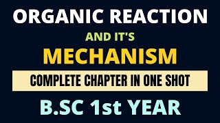 Organic Reaction and Mechanism Complete Chapter In One Shot  BSC 1st Year Organic Chemistry [upl. by Ehman632]