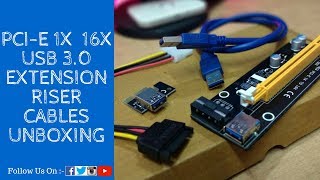 PCIE 1X 16X USB 30 Extension Cables Riser Cards For Graphics Cards For Mining [upl. by Scever952]