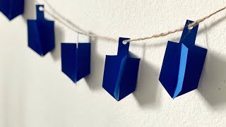 Hanukkah Crafts for Kids  DIY Paper Dreidel Garland [upl. by Lay]