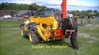 PROTECH P220 Front Mounted Post Driver on JCB Telehandler [upl. by Anim]