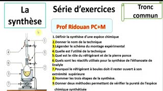 Exercice corrigésynthèse despèces chimique [upl. by Bigford]