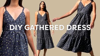 DIY Gathered Dress Tutorial  Pattern  Sewing Rhea Dress [upl. by Rafaj]