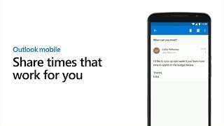 Quickly send your meeting availability  Outlook for mobile [upl. by Yenolem]