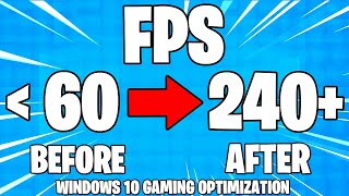 How To Optimize Windows 10 For Gaming Increase FPS amp Performance on PC Works 2021 [upl. by Gaige630]