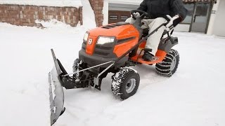 Husqvarna tractors  how to attach snow blade [upl. by Civ368]