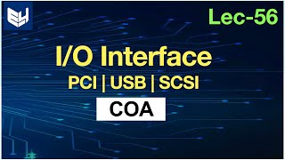 io interface with PCI USB  SCSI  COA  Lec56  Bhanu Priya [upl. by Monafo]