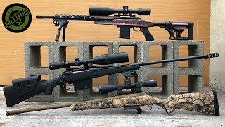 308 vs 65 Creedmoor vs 338 Lapua vs Concrete Blocks [upl. by Bowe333]