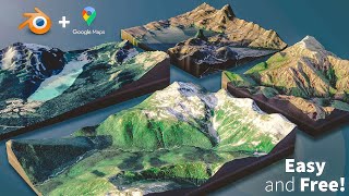 How to Create 3D Terrain with Google Maps and Blender [upl. by Adalia770]