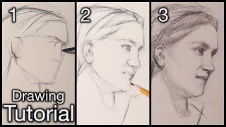 Portrait Drawing Lesson  A Step By Step Tutorial [upl. by Ariaj]