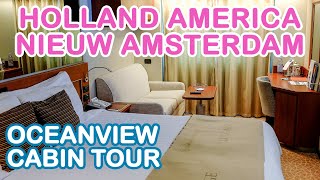 Nieuw Amsterdam Oceanview Cabin Tour Holland America [upl. by Judus906]