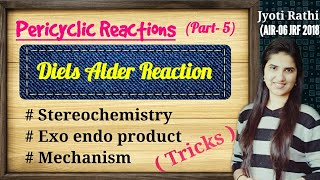 Diels alder reaction stereochemistryexo endo mechanismpericyclic reactions for CSIRNET GATE [upl. by Nepets843]