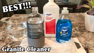 HOW TO CLEAN GRANITE COUNTERTOPS  EASY DIY GRANITE CLEANER [upl. by Adoh]