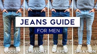 Mens Jeans Fit Guide  The Best Style Jeans For Your Physique [upl. by Vinita]