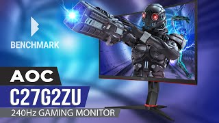 AOC C27G2ZU 240Hz amp 05ms  Fastest curved VA gaming monitor [upl. by Lynnett]