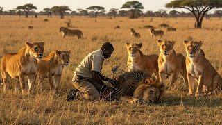 He Freed a Lion from Barbed Wire What the Lions Do Next Will Leave You Speechless [upl. by Eneleh]