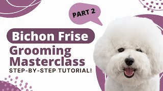 How to groom a Bichon Frise Part 2  The Dog House Pet Salon [upl. by Toblat]