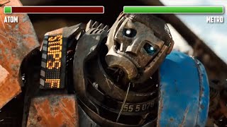 Atom vs Metro WITH HEALTHBARS  HD  Real Steel [upl. by Aneelas]