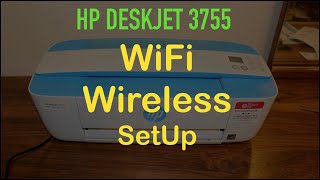 HP Deskjet 3755 WiFi SetUp  Wireless SetUp review [upl. by Ydnyc]