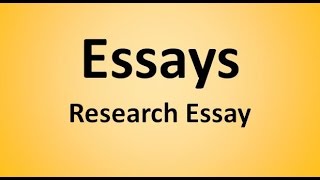 Research Essay [upl. by Annalise]