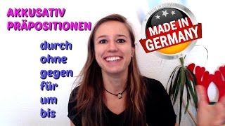 The ACCUSATIVE Part 3 How to EASILY Remember the GERMAN ACCUSATIVE Prepositions [upl. by Leihcim229]