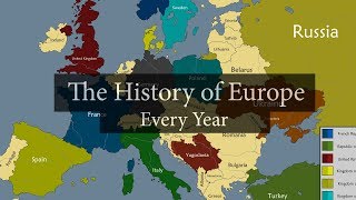 The History of Europe 2600 BC  2020 AD Every year [upl. by Acinnor]