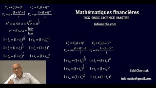 MATHÉMATIQUES FINANCIÈRES PARTIE 1 [upl. by Eirovi]