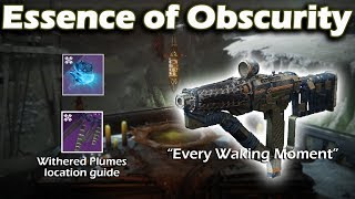 Destiny 2 Shadowkeep  Essence of Obscurity  Withered Plumes Location  Every Waking Moment Guide [upl. by Naujad940]