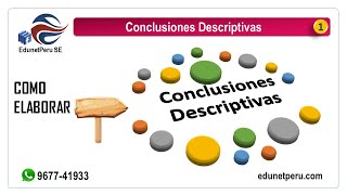 Como Elaborar Conclusiones Descriptivas [upl. by Oesile]