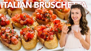 How to Make Italian BRUSCHETTA  Easy Appetizer [upl. by Themis]