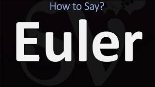 How to Pronounce Euler CORRECTLY [upl. by Annahsad]