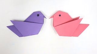 How to Make an Easy Origami Bird  DIY Paper Bird Tutorial [upl. by Enitsyrhc688]