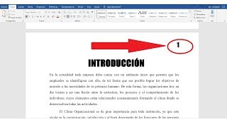 CÓMO NUMERAR LAS PÁGINAS EN WORD  NORMAS APA 6° EDICIÓN [upl. by Anerrol]