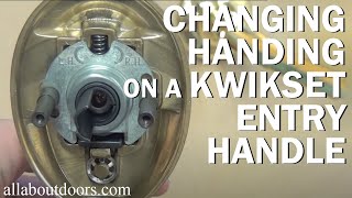 How to Change the Handing on a Kwikset Entry Handle [upl. by Ollehto]