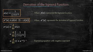 Derivative of Sigmoid Function [upl. by Anelyak334]