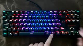 Iluminações Do Teclado Redragon Kumara K552 RGB Switch Blue [upl. by Emersen]