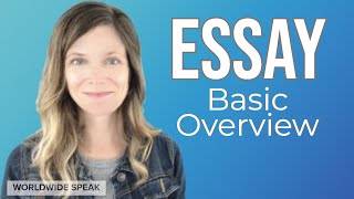 Basic Essay Structure  How to Write an Essay  ESL Writing [upl. by Smallman]