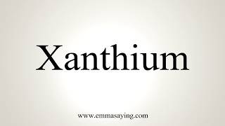 How To Pronounce Xanthium [upl. by Annais]