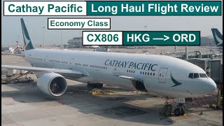 CATHAY PACIFIC  ECONOMY CLASS  Ultra Long Haul Experience  HKGORD  777300ER [upl. by Abbotsen]