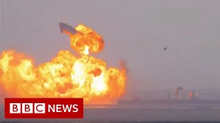 SpaceXs Starship rocket explodes  BBC News [upl. by Dulciana]