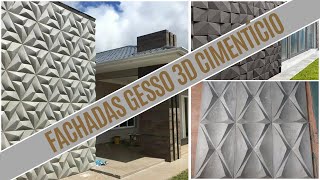 Gesso 3D Cimentício em fachadas e muros de residencial [upl. by Anairuy]