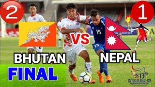 Bhutan vs Nepal 12 HIGHLIGHTS Final Match 13th South Asian Game 2019 Nepal vs bhutan Live Football [upl. by Ahsratal703]