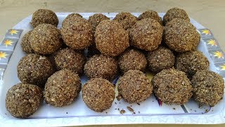 Alsi Pinni Recipe  Alsi ke laddu  Flax seeds laddoo  Village Style  Village Food Secrets [upl. by Llij]