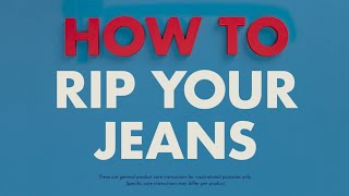 How to Rip Your Jeans  TOMMY HILFIGER [upl. by Joy287]