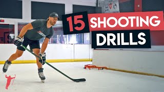 15 HOCKEY SHOOTING DRILLS PERFECT FOR AT HOME 🏒 [upl. by Ydnerb821]