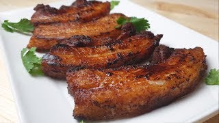 JUICY FRIED PORK BELLY RECIPE letscookwithelle [upl. by Ailad]