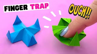 How to make DIY origami FINGER TRAP paper finger trap origami fidget toy [upl. by Aicatsanna71]