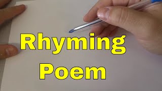 How To Write A Poem That RhymesTutorial [upl. by Suiraj707]