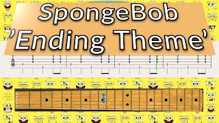 SpongeBob Ending Theme Guitar TAB Playalong [upl. by Teece]